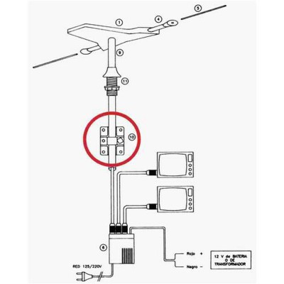 SOPORTE SUJECCION MASTIL ANTENA